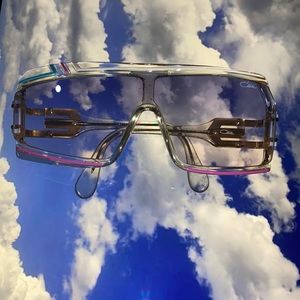 Cazal vintage sunglasses wht/pink/turq gold